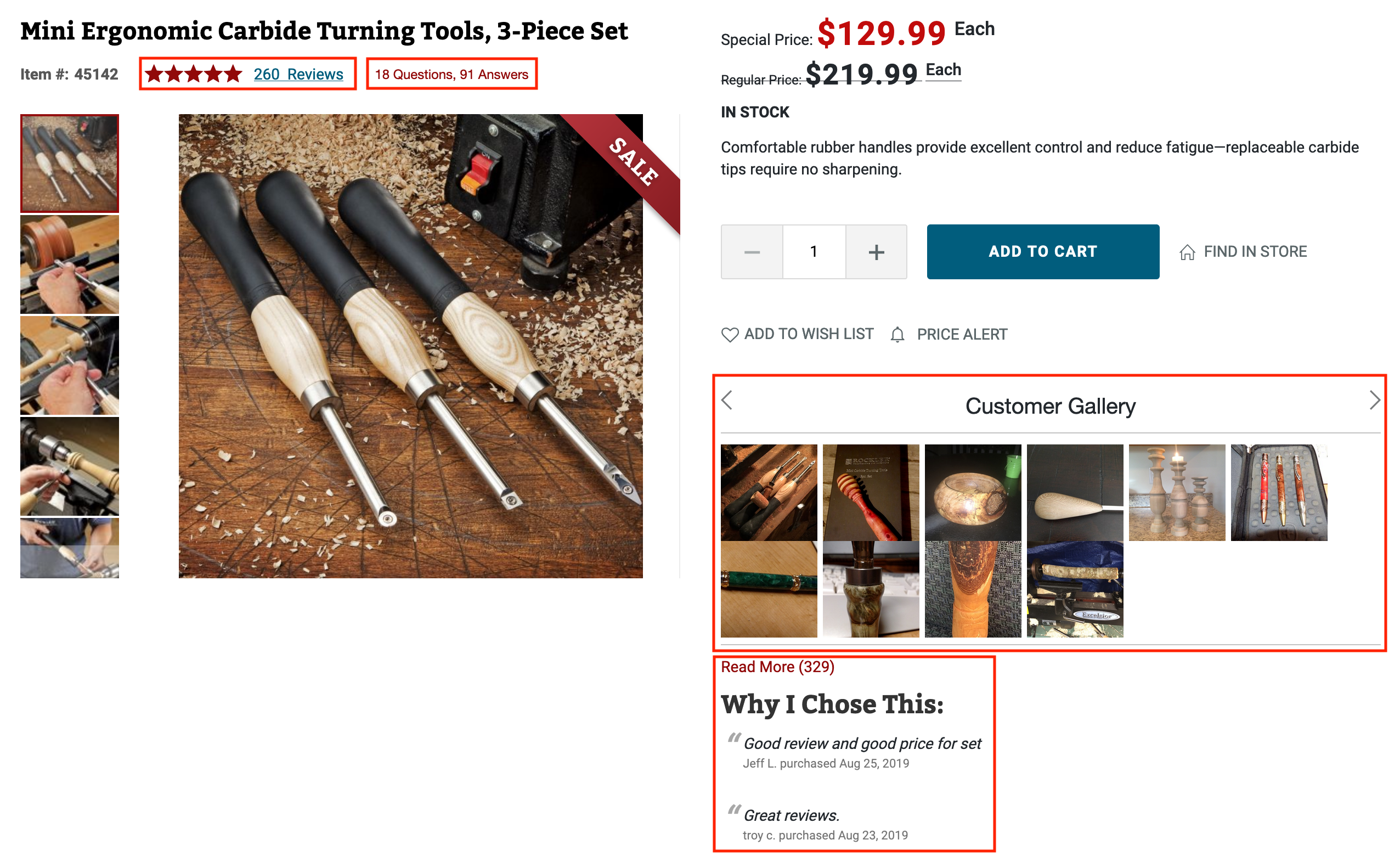 Rockler Woodworking Product Detail Page